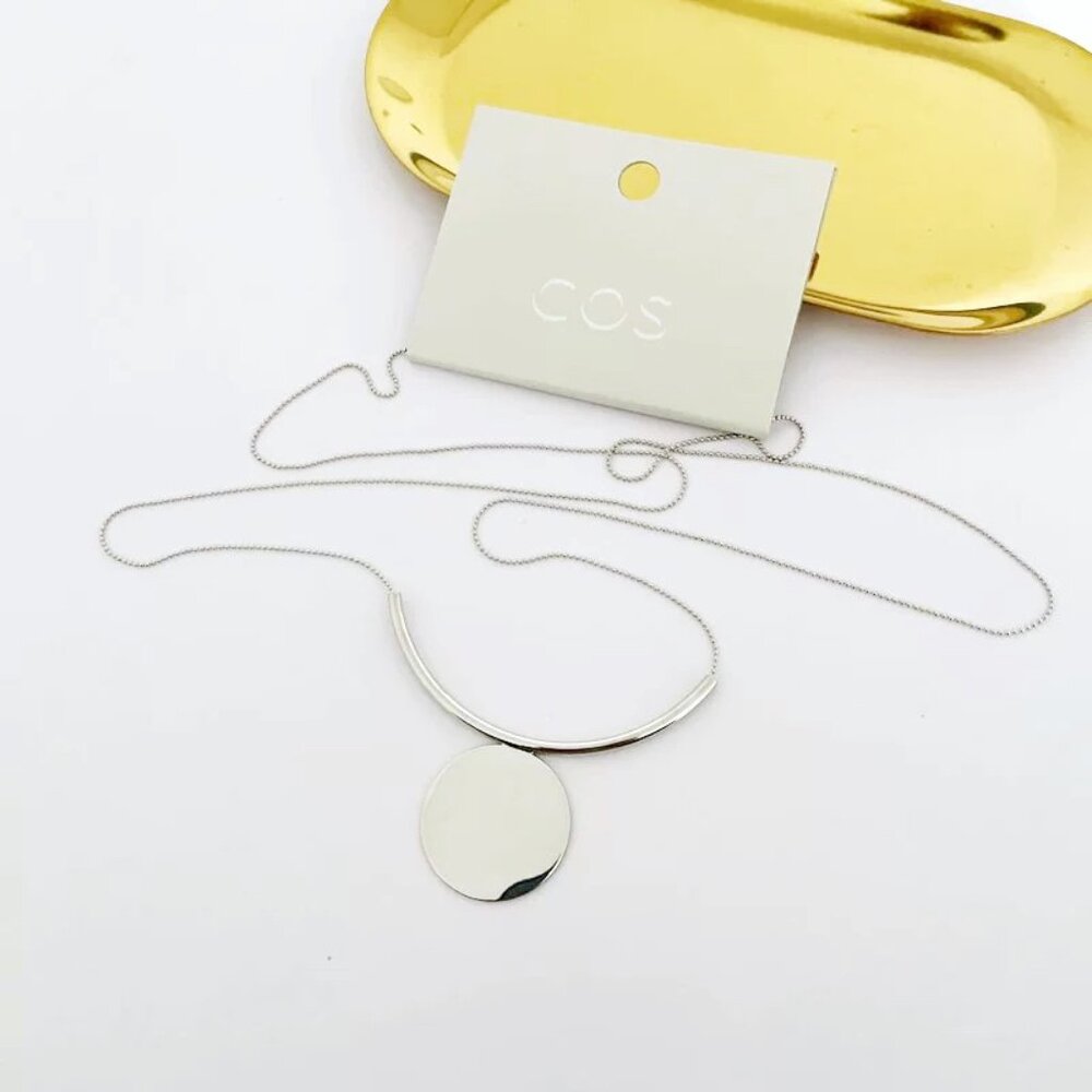 COS Silver Long Necklace